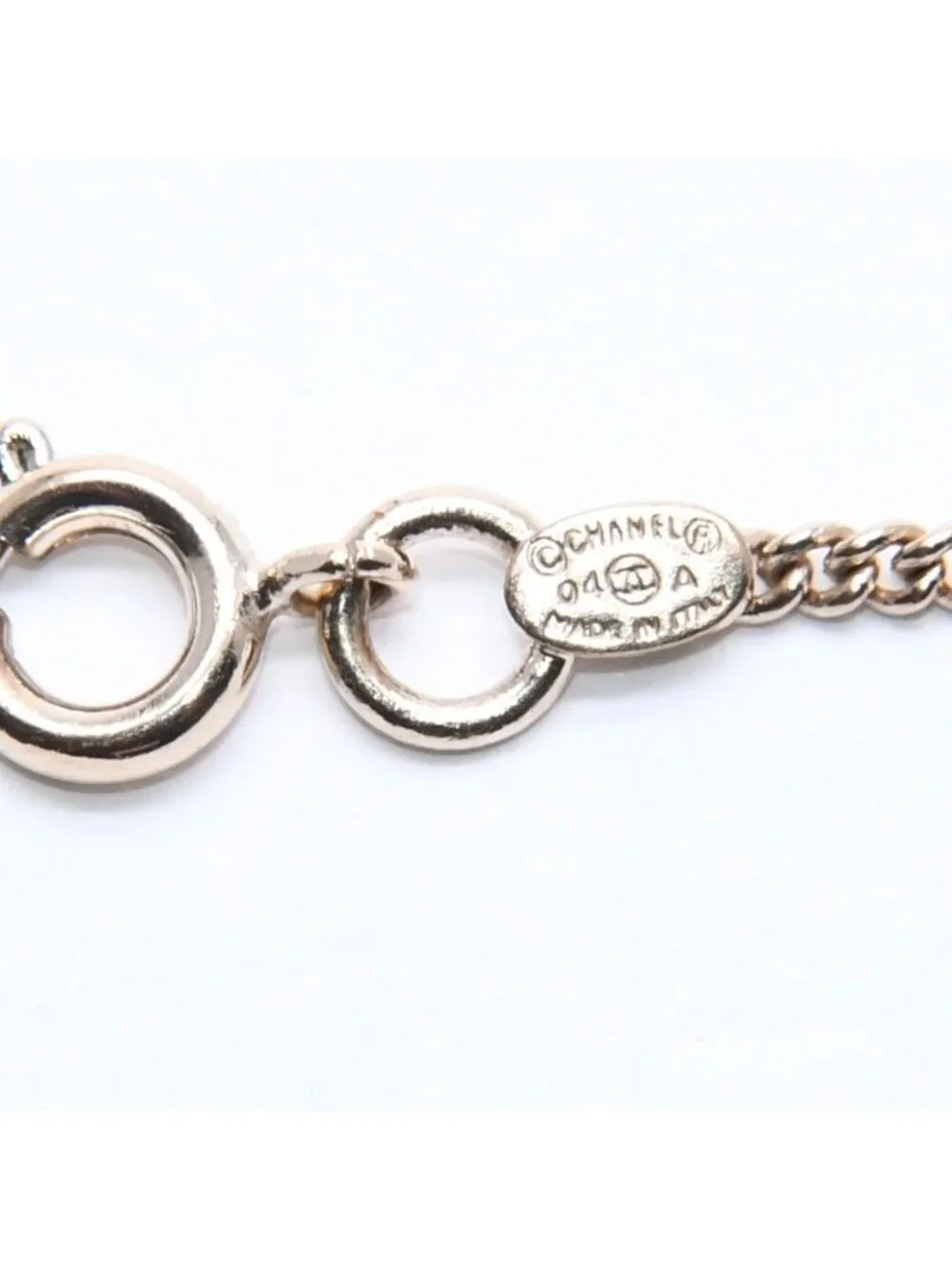 Chanel Necklace Gold Multicolor Rhinestone 04